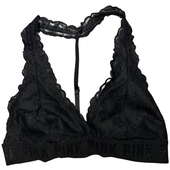 Victoria Secret PINK black bralett size Small oj - Picture 1 of 5
